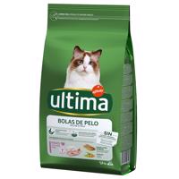 2x1,5kg Ultima Cat Hairball pulyka & rizs száraz macskatáp 20% kedvezménnyel