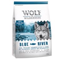 2x1 kg Wolf of Wilderness száraztáp próbacsomag - Adult Blue River