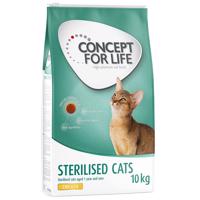 2x10kg Concept for Life Sterilised Cats csirke száraz macskatáp 15% kedvezménnyel