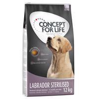 2x12kg Concept for Life Labrador Sterilised száraz kutyatáp 15% kedvezménnnyel