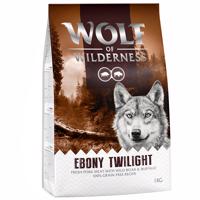 2x1kg Wolf of Wilderness száraz kutyatáp óriási kedvezménnyel! - "Ebony Twilight" - vaddisznó & bölény - gabonamentes