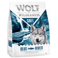 2x1kg Wolf of Wilderness száraz kutyatáp óriási kedvezménnyel! - SOFT Blue River - lazac (félnedves)