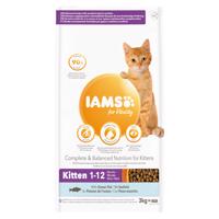 2x3kg IAMS for Vitality Kitten tengeri hal száraz macskatáp