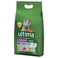 2x3kg Ultima Cat Sterilized marha száraz macskatáp 20% kedvezménnyel