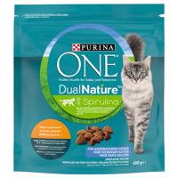 2x650g PURINA ONE Dual Nature csirke & spirulina száraz macskatáp