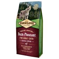 2x6kg Carnilove Adult Cat Hairball Control kacsa & fácán száraz macskatáp