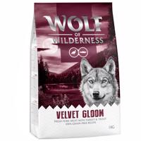 3 + 1 ingyen! 4 x 1 kg Wolf of Wilderness  - "Velvet Gloom" - pulyka & pisztráng - gabonamentes