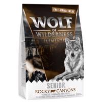 300g Wolf of Wilderness SENIOR "Rocky Canyons" - szabadtartású marha, gabonamentes száraz kuytatáp