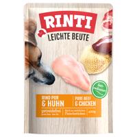 30x400g RINTI Leichte Beute nedves kutyatáp - Marha pur &  csirke