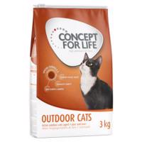 3kg Concept for Life Outdoor Cats száraz macskatáp 15% árengedménnyel