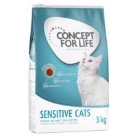 3kg Concept for Life Sensitive Cats száraz macskatáp 15% árengedménnyel