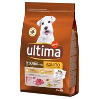 3kg Ultima Hund Mini Adult marha száraz kutyatáp