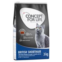 3x3kg Concept for Life British Shorthair száraz macskatáp 20% kedvezménnyel