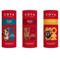 3x50g Coya Adult Dog Topper kutyasnack Mix 3 változattal (csirke, hal, marha)