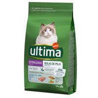 4,5kg(3x1,5kg) Ultima Feline Sterilized Hairball pisztrán száraz macskatáp