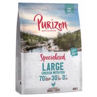 400g Purizon Large Adult csirke & hal - gabonamentes száraz macskatáp