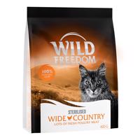 400g Wild Freedom Adult "Wide Country" Sterilised gabonamentes - szárnyas száraz macskatáp