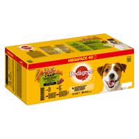 40x100g Pedigree Szószban 4 változattal nedves kutyatáp 30+10 ingyen