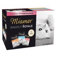 48x100g Miamor Ragout Royale pulyka, lazac & borjú nedves kutyatáp vegyesen