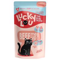 48x125g Lucky Lou Adult Szárnyas & marha nedves macskatáp