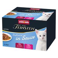 48x85 g Animonda vom Feinsten Kitten Raffinesse szószban nedves macskatáp mix