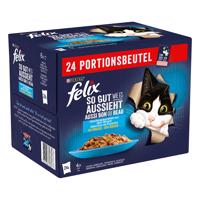 48x85g Felix Fantastic aszpikban halválogatás nedves macskatáp 38+10 ingyen