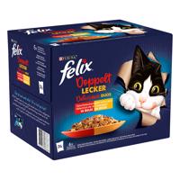 48x85g Felix Fantastic duplán finom húsválogatás nedves macskatáp 38+10 ingyen