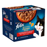 48x85g Felix Sensations szószban házias válogatás nedves macskatáp 38+10 ingyen