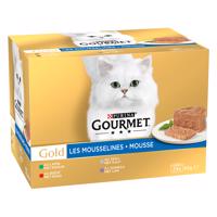 48x85g Gourmet Gold Paté hús mix nedves macskatáp 36+12 ingyen