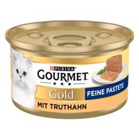 48x85g Gourmet Gold Paté pulyka nedves macskatáp 36+12 ingyen