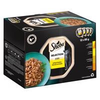 48x85g Sheba Selection szószban tálcás nedves macskatáp