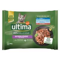 48x85g Ultima Cat Sterilized nedves macskatáp- Halváltozatok