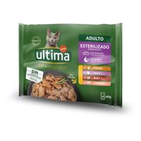 48x85g Ultima Cat Sterilized nedves macskatáp- Húsváltozatok