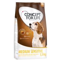 4x1,5kg Concept for Life Medium Sensitive száraz kutyatáp 10% kedvezménnnyel