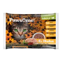 4x85g Pawsome Adult Cat nedves macskatáp - Csirke