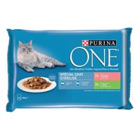 4x85g PURINA ONE Sterilised lazac+pulyka nedves macskatáp