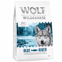 5x1kg Wolf of Wilderness Adult ''Blue River'' lazac - gabonamentes száraz kutyatáp