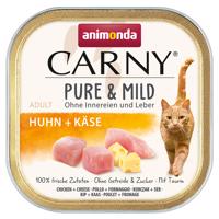 64x100g animonda Carny Adult Pure & Mild Csirke + sajt nedves macskatáp