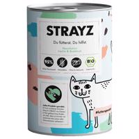 6x 400g STRAYZ bio lazac és bio brokkoli nedves macskatáp