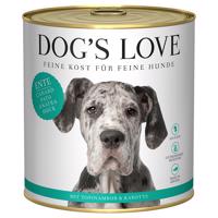 6x 800g Dog's Love Adult Kacsa nedves kutyaeledel