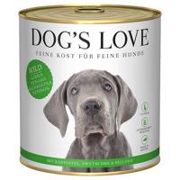 6x 800g Dog's Love Adult Wild nedves kutyatáp