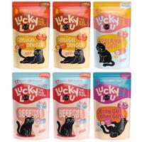 6x125g Lucky Lou Adult nedves macskatáp vegyes próbacsomag Tasty mix