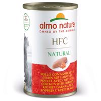 6x140g Almo Nature HFC Natural Csirke & garnéla nedves macskatáp 5+1 ingyen!