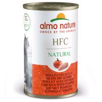 6x140g Almo Nature HFC Natural Csirke & tök nedves macskatáp 5+1 ingyen!