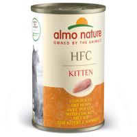 6x140g Almo Nature HFC Natural Kitten csirke nedves macskatáp 5+1 ingyen!