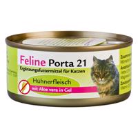 6x156g Feline Porta 21 csirke & aloe vera nedves macskatáp