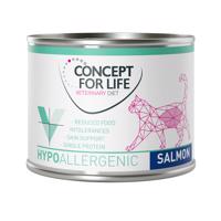 6x185g Concept for Life Veterinary Diet Hypoallergenic lazac nedves macskatáp 15% árengedménnyel