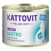 6x185g Kattovit Gastro nedves macskaeledel-kacsa