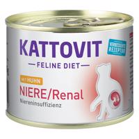 6x185g Kattovit Niere/Renal (veseelégtelenség) nedves macskatáp-csirke