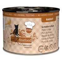 6x190g catz finefood ragout nedves macskatáp- Vegyes csomag (6 fajtával)